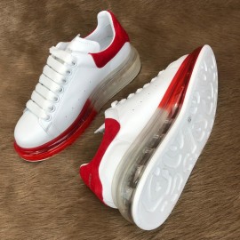 Alexander Mcqueen Clear Sole White-Red