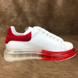 Alexander Mcqueen Clear Sole White-Red