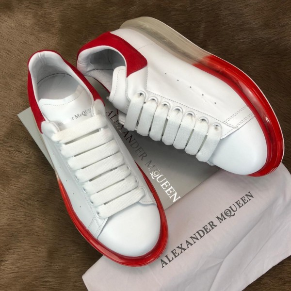 Alexander Mcqueen Clear Sole White-Red