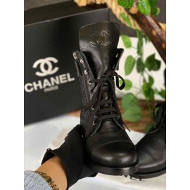 Chanel lace up shoes boot b-22-142