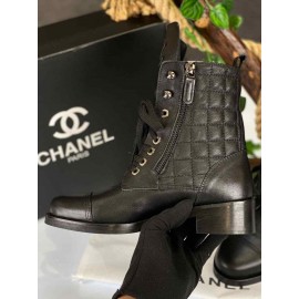 Chanel lace up shoes boot b-22-142