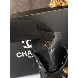 Chanel lace up shoes boot b-22-142