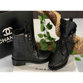 Chanel lace up shoes boot b-22-142