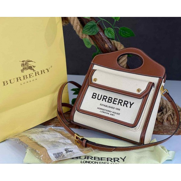 Burberry Canvas and leather pocket bag Imported product b-22-83