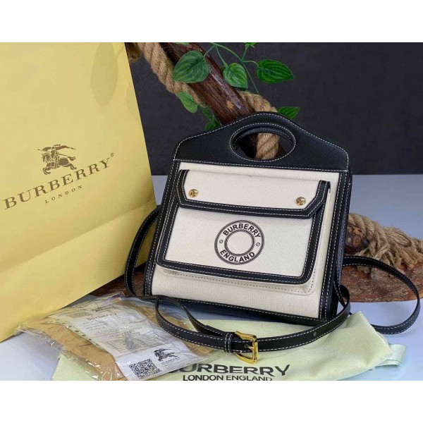 Burberry Canvas and leather pocket bag Imported product b-22-85