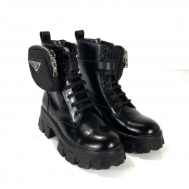 Prada Ankle Pouch Combat Boots b-28-12