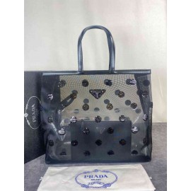 Prada Polka-dot Mesh Tote bag b-55-1