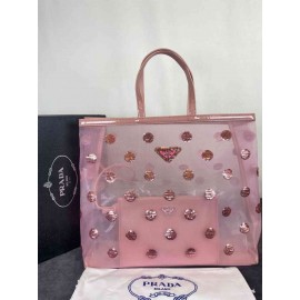 Prada Polka-dot Mesh Tote bag b-55-1