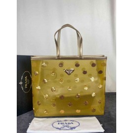 Prada Polka-dot Mesh Tote bag b-55-1