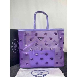 Prada Polka-dot Mesh Tote bag b-55-1