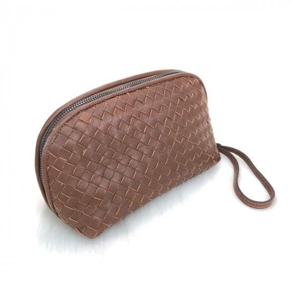 Bottega Veneta intrecciato Pouch brown