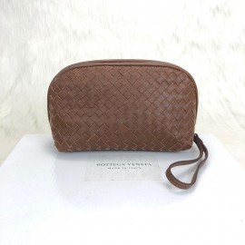 Bottega Veneta intrecciato Pouch brown