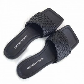 Bottega Veneta Black Knitted Slippers