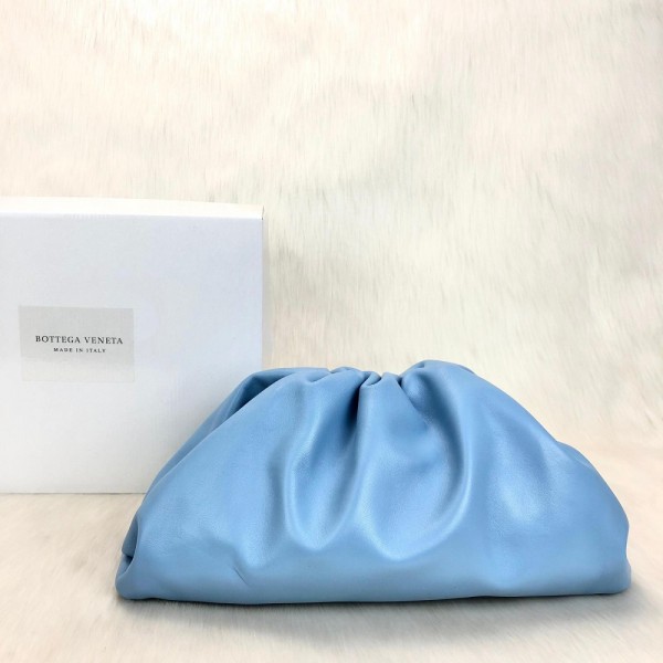 Bottega Veneta The Pouch Frame Clutch Baby Blue