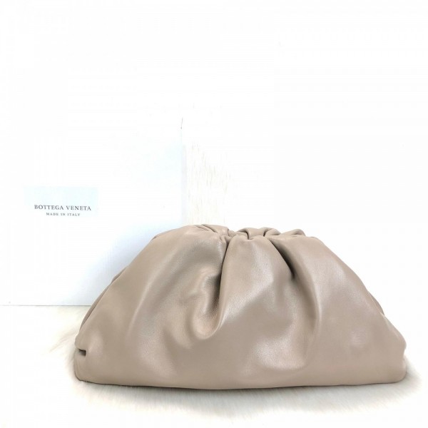 Bottega Veneta The Pouch Frame Clutch Beige