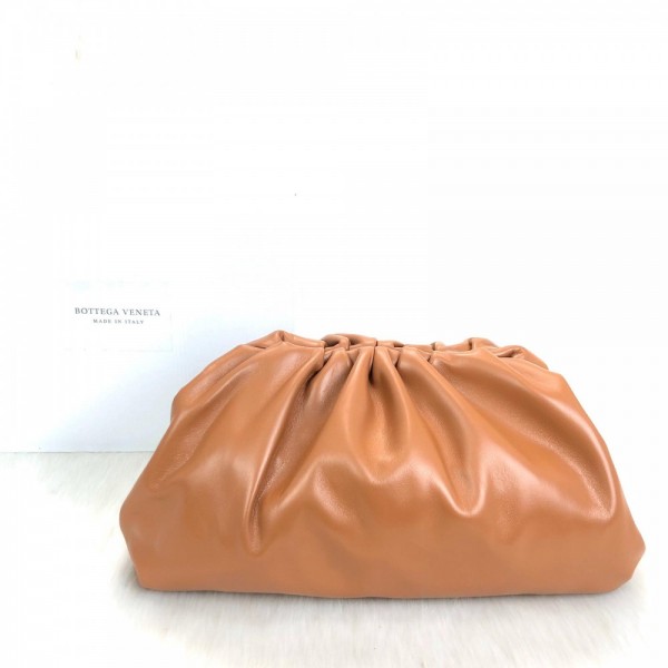 Bottega Veneta The Pouch Frame Clutch Tan Color