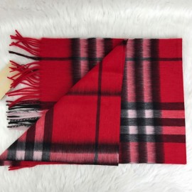 Burberry 100% Cashmere Scarf Red