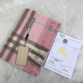 Burberry 100% Cashmere Scarf Powder New