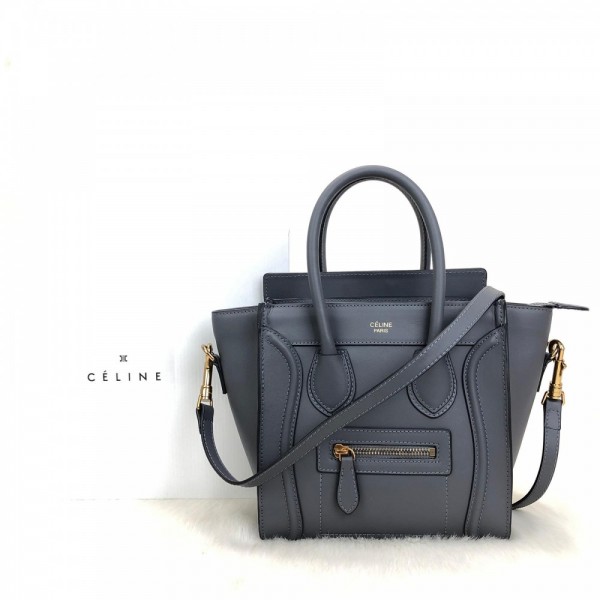 Celine Nano Luggage Bag Gray