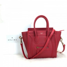 Celine Nano Luggage Bag Red