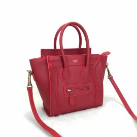 Celine Nano Luggage Bag Red