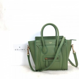 Celine Nano Luggage Bag Green