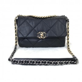 Chanel 19 Large Flap Bag Black