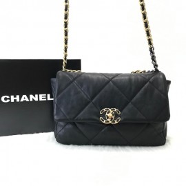 Chanel 19 Large Flap Bag Black