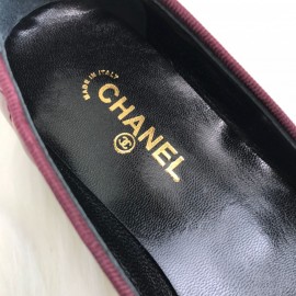 Chanel Ballerina Claret Red Capitone