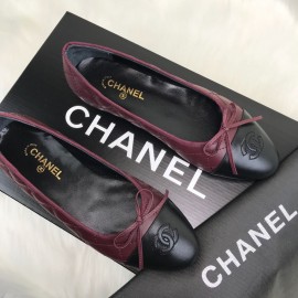 Chanel Ballerina Claret Red Capitone