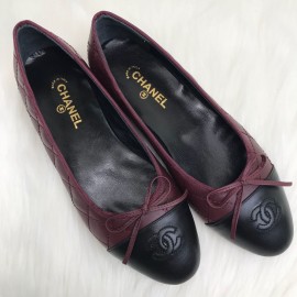 Chanel Ballerina Claret Red Capitone