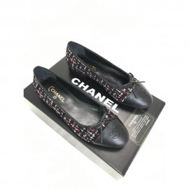 Chanel Ballerinas Tweed Claret Red