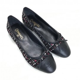 Chanel Ballerinas Tweed Claret Red