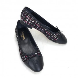 Chanel Ballerinas Tweed Claret Red