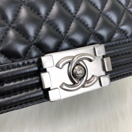 Chanel Boy Genuine Leather Medium Size