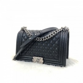 Chanel Boy Genuine Leather Medium Size Caviar