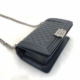 Chanel Boy Genuine Leather Medium Size Caviar