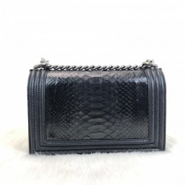 Chanel Boy Genuine Python Black Naturel