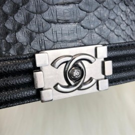 Chanel Boy Genuine Python Black Naturel