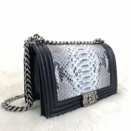 Chanel Boy Genuine Python Naturel