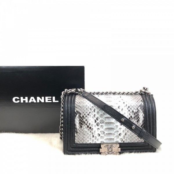 Chanel Boy Genuine Python Naturel