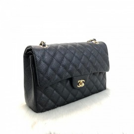 Chanel Caviar  Flap Bag 3,55 Large Size %100 Genuine Leather