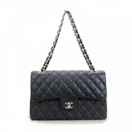 Chanel Caviar  Flap Bag 3,55 Large Size %100 Genuine Leather