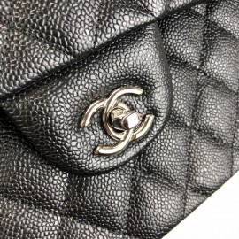 Chanel Caviar  Flap Bag 3,55 Large Size %100 Genuine Leather