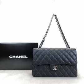 Chanel Caviar  Flap Bag 3,55 Large Size %100 Genuine Leather