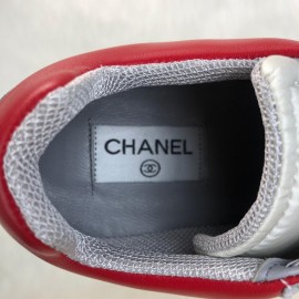 Chanel Cc Calfskin Sneakers Gray 