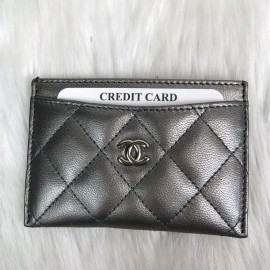 Chanel Classic Card Holder Silver