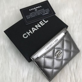 Chanel Classic Card Holder Silver