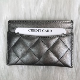 Chanel Classic Card Holder Silver