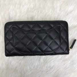 Chanel Classic Wallet Black Silver Accessory